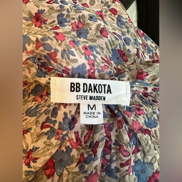 BB Dakota Steve Madden BM18641W Multicolor Floral Fit & Flare Dress M - Picture 5 of 7